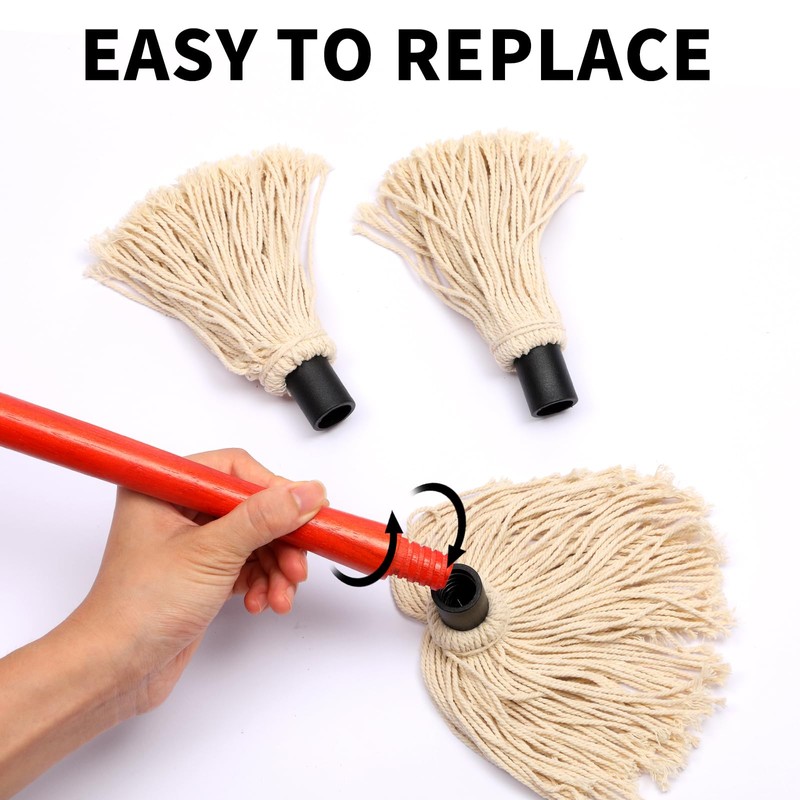 2 Pack 18 inch Grill Basting Mop with Wooden Long
