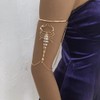 wekicici Scorpion Arm Bracelet Upper Arm Cuff Rhinestone Chain Wrap