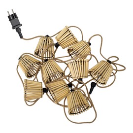 OKINAWA Fairy Lights Outdoor Jute Cable L8 m Brown New Garden