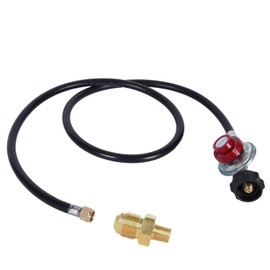 GasSaf 5FT 20 PSI Adjustable High Pressure Propane Regulator with Hose for LP Gas Cooker, Burner, Turkey Fryer, Smoker, Come with 1/8" NPT Pipe Fitting