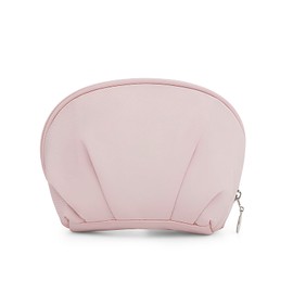 E-Tree Makeup Bag Travel Toiletry Bag Half Moon Small Make up Pouch Cosmetic Case Organizer Cute Waterproof for Girls Women Travel Essentials Toiletries Accessories (Pink)