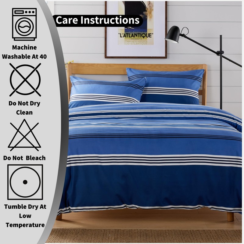 Olivia Rocco Easy Care Printed Duvet Cover Set 100% Polyester