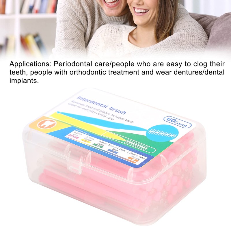 Kit de Cepillo Interdental de Ortodoncia, 60 Piezas/Caja, Herramienta de