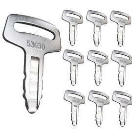 Ignition Keys with Key Chain RC101-53630 for Kubota K008 K008-3 KX91-2 KX101 KX121-2 KX151 KX161-2 KX41H R310 R400B R410 R420 R510 R520 KH101 KH151 KH170 KH35H KH41 KH51 (53630)