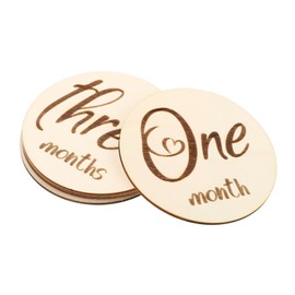 Hohopeti Baby Birth Cards 6 Pack Monthly Milestone Cards Unique Design for Baby Photos Safe Material