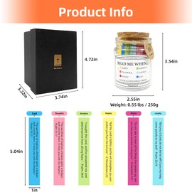 Bible Verse Jar, Read Me When Bible Verses Jar, 96PCS Bible Verses in a Jar, Prayer Jar, Hope Jar, Bible Jar, Glass Scripture Jar, Christian Religious Gifts, Faith Gifts, Inspirational Bible Gifts