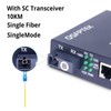 QSFPTEK A Pair 1.25G/s Bidi Fiber Media Converter, Gigabit Media