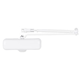 BRINKS Commercial - Heavy Duty Residential Door Closer, White Finish - Size 3 with a 155-Degree Opening Range and Adjustable Closing Speed