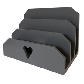 GreyZouq Charcoal Letter Rack