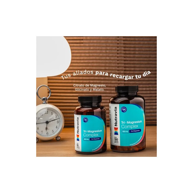 Nutravia Tri Magnesium 180 Caps Veganas Alta Absorcion