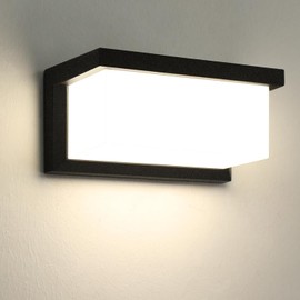 rosykite Modern Led Outdoor Wall Lights for House, 18W Porch Light Fixture 3000K 4000K 5000K CCT Selectable, Waterproof IP65 Exterior Lighting for Garage,Front Door
