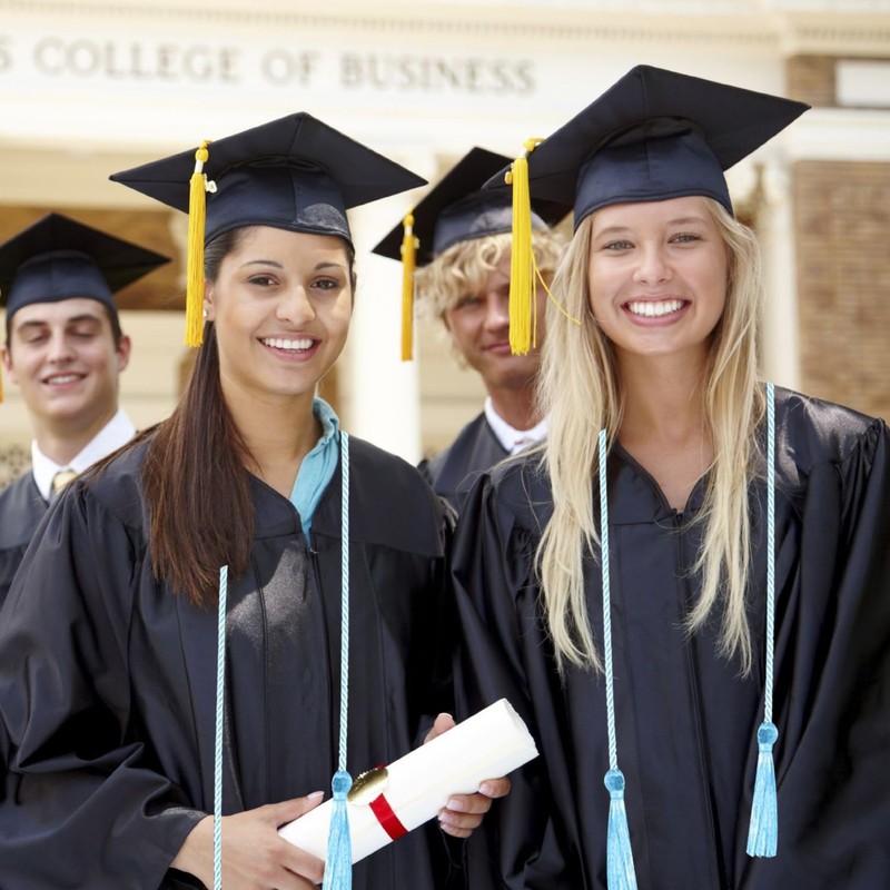 Graduation Honor Cords 2025 Light Blue Yarn Cords with Tassels