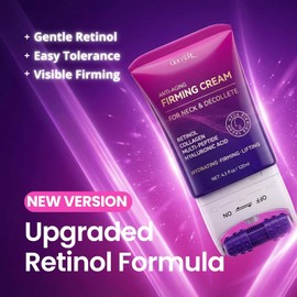Neck Firming Cream New Formula Tightening and Lifting Moisturizing for Neck and Chest Smooth and Vibrate Wrinkles and Creepy Skin Multi-Peptide Retinol Collagen Hyaluronic Acid 4.3 floz Size / 넥 피밍 크림 새로운 포뮬러 목과 가슴을 위한 조이고 리프팅 보습 주름과 크리피 피부를 부드럽게 하고 눈에 띄게 멀티 펩타이드 레티놀 콜라겐 히알루론산 4.3 floz Size