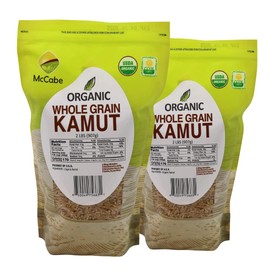 McCabe Organic Kamut - Kamut Grain Khorasan Wheat Berries | USDA and CCOF Certified | 2 lbs Pack of 2