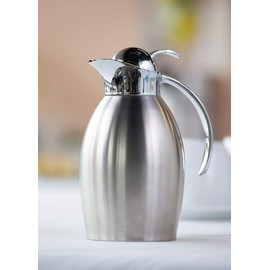 Service Ideas NIC10BSPB Nicollet Series, Vacuum Insulated Carafe, Stainless Vacuum, 33.8 Ounce, Brushed with Polished Accents