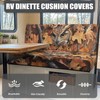 Wetoricau Owl Camo Pattern 2 PCS RV Dinette Cushion Covers