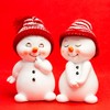 SIKORA DK32 Snowman with Knitted Hats Decorative Figures for Christmas
