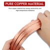 BuyUneed Braided Ground Straps Copper Automotive Grounding Wire Connection 1/4"