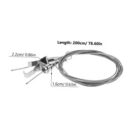 TEHAUX 2 Sets Stainless Steel Picture Hanging Wire Kit Wire Rope with Adjustable Hook Track Hook Strong Durable for Artwork Mirrors Home Decor Display