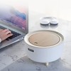 Table Bin with Lid in Wood Effect Mini Waste Bin