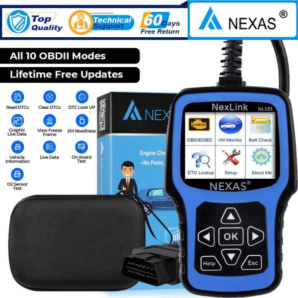 NEXAS NL101 OBD2 Scanner Check Engine Light Code Reader Car