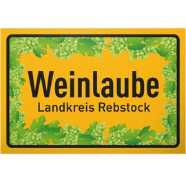 DankeDir! Wine Arbour Sign 30 x 20 cm - Wine Door Sign Birthday Gift Funny Saying - Party Decoration Gift Wine Drinker Wine Lover Decoration Gift Idea Party Colleagues Friends