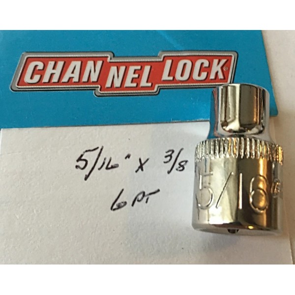 CHANNELLOCK 5/16" x 3/8" DR STANDARD SOCKET 6 Point Free