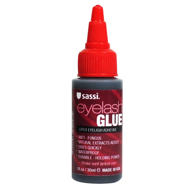 Sassi Eyelash Glue 1oz (Dark) | Waterproof, Long-Lasting Eyelash Adhesive