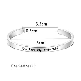 Tribe Gift Love My Tribe Cuff Bracelet Tribe Jewelry for BFF Mom Bridesmaid Sister (Love My Tribe)