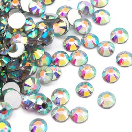 Sukiiy 5000PCS 4mm Resin Flatback Rhinestones for Crafts, Crystal AB Flatback Rhinestones for Nail Face Art, Loose Glittler Diamond Stones, Resin Rhinestones for Tumbler, Mug, Bottle, Shoes Decoration