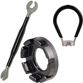 Praxia Spoke Wrench, Nipple Turner, Rim Wrench, Set of 3, Multi Wheel Spanner, Spoke Tool, Adjuster, Bicycle