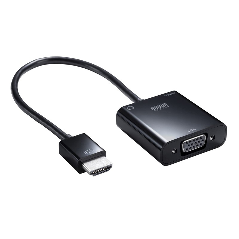 Sanwa Supply AD-HD23VGA HDMI to VGA Adapter with Audio Output