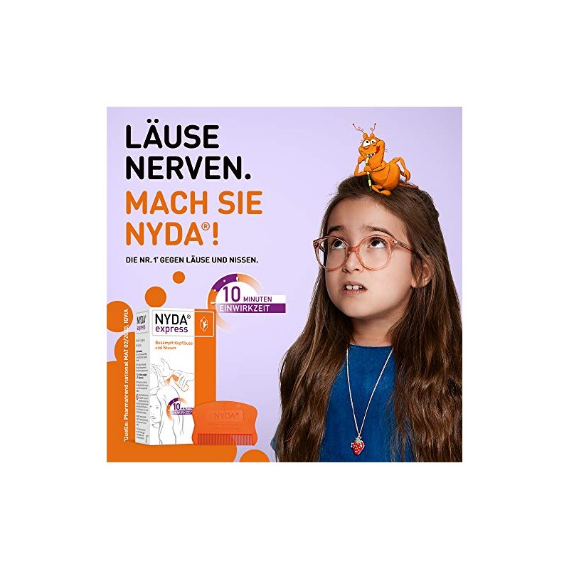 NYDA express Läusemittel - schnell und effektiv gegen Kopfläuse und