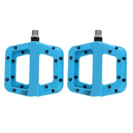 Nylon Fiber Non-Slip Bike Pedals, Universal Platform Pedals for Kids Bike, and Long-Distance Cycling, 4.72 X 4.13 X 0.66 Inch, Blue
