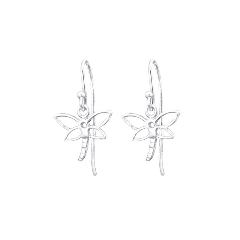 Dragonfly Dangling Earrings - 925 Sterling Silver