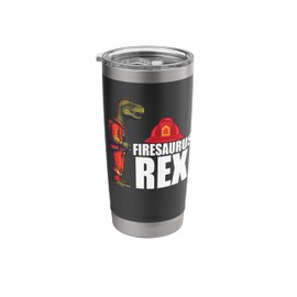 Funny Firefighter Art For Kids Toddlers Fireman Firefighter Stainless Steel Insulated Tumbler