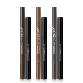 Cleo 클리오 킬 브로우 듀얼 타투 펜 기획 세트 (타투펜+리무버펜) [01 내추럴브라운] Clio Kill Brow Dual Tattoo Pen Gift Set (Tattoo Pen + Remover Pen) [01 Natural Brown]