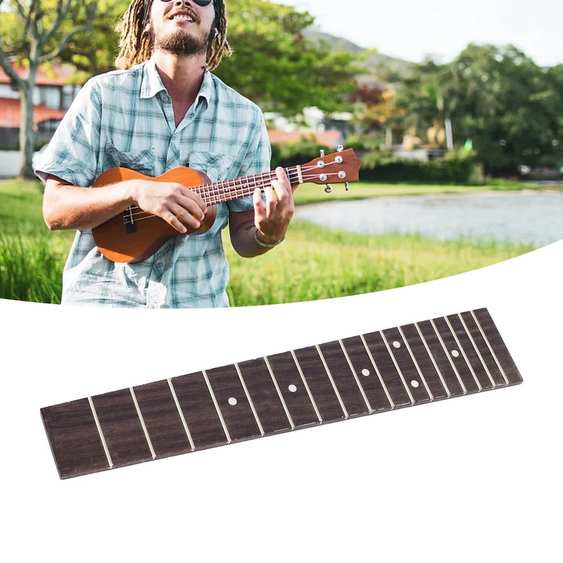 Ukulele Fretboard Rosewood Fingerboard 23in 17 Frets Replacement for Musical