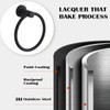 Towel Holder, Black Frosted Wall-Mounted Towel Ring in 304 Stainless