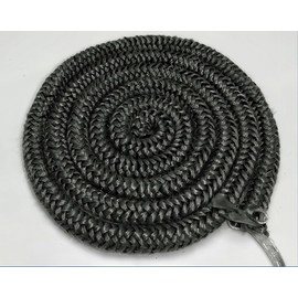 ILLIDAN Fiberglass Rope Diameter 6mm/8mm/10mm/12mm Length 2M/4M/10M Fiberglass High Temperature Stove Gasket Seal for Boiler Furnace Oven Casting Fireplace Seal Rope Door Seal Gasket Replacement Black