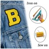 Single 4.5" Yellow Chenille Iron-On Patch – Easy Application for