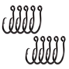 Mustad Demon Perfect Inline Circle Hook 39950NP, 3X Strong Fishing Hooks, Wide Gap Circle Hook Packs for Saltwater & Freshwater Fishing, Original Design Big Hooks, Black Nickel - Size 8/0-6 Packs
