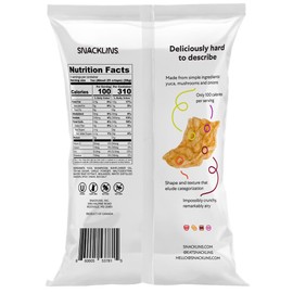 SNACKLINS Plant Based Crisps Family Sized Bag - Gluten Free, Grain Free, Plant Based Crisps, 100% Kosher, Low Calorie and No Added Sugar, Crunchy, Puffed Snack - Teriyaki Flavor - 3oz Bag (Single Pack)