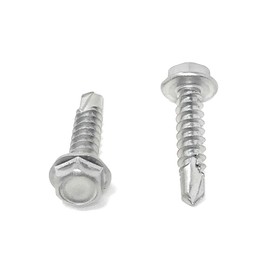 #8x3/4 Stainless Steel Hex Washer Head Self Drilling Tapping TEK Screw (410 Stainless Steel) 100 Pieces 8X3/4"
