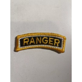 Us Army Full Color Ranger Tab With White Stitch / With Hook