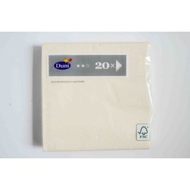 Duni Servietten 3lagig Tissue Uni champagne, 33 x 33 cm, 20 Stück
