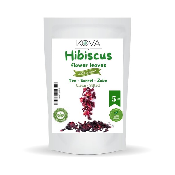 Kovafood Dried Red Hibiscus Flowers, Sorrel Leaves, Zobo Leaves I