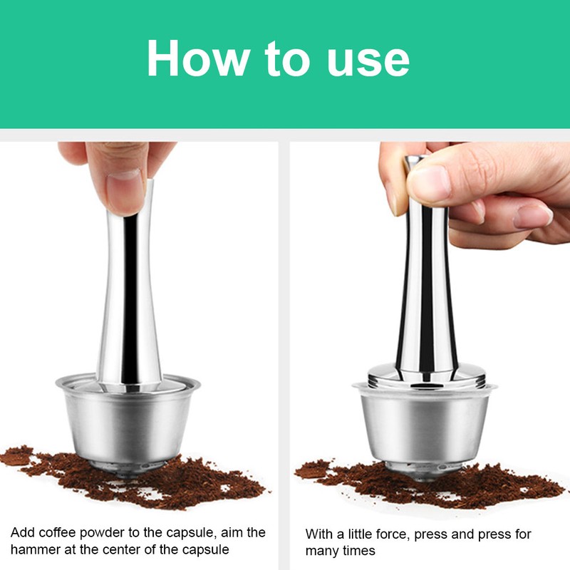 41mm Capsule Coffee Powder Hammer Tamper Stainless Steel Coffee Press