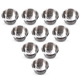 GSE Games & Sports Expert Stainless Steel Cup Holder, Drop-in Cup Holder for Casino Poker Tables, Work Desks, Boats, RVs, Cars & Trucks (Jumbo Size, 10-Pack)