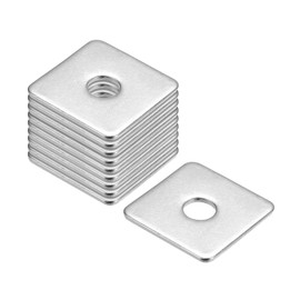 sourcing map Square Washer, 10pcs M8x30x30x2mm 304 Stainless Steel Square Plate Washers Flat Pad Spacer Gasket for Hardware Fastener